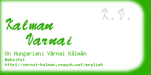 kalman varnai business card